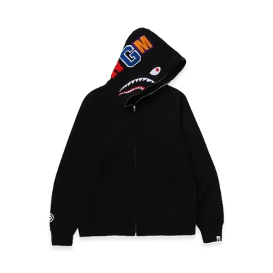 A BATHING APE Shark Full Zip Hoodie "Black"