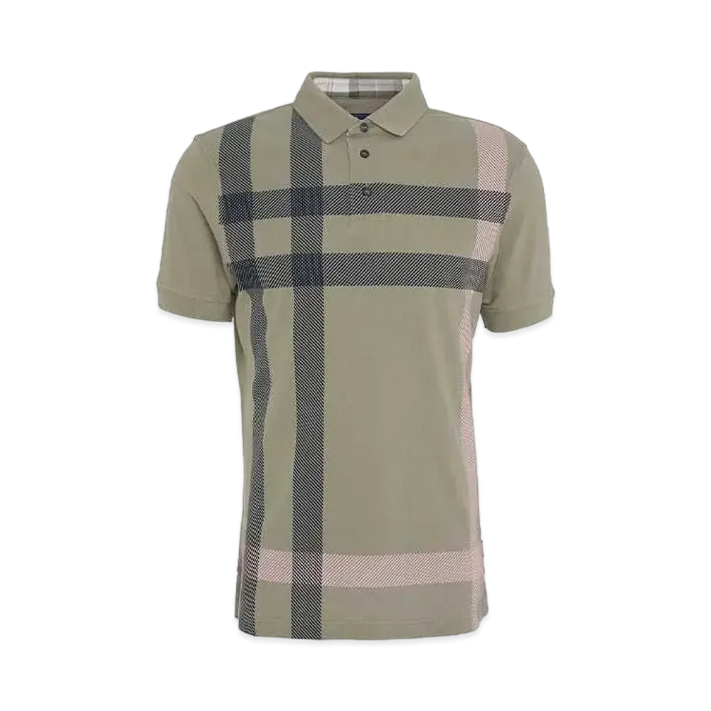 Barbour Blaine Big Tartan Check Polo Shirt "Olive"