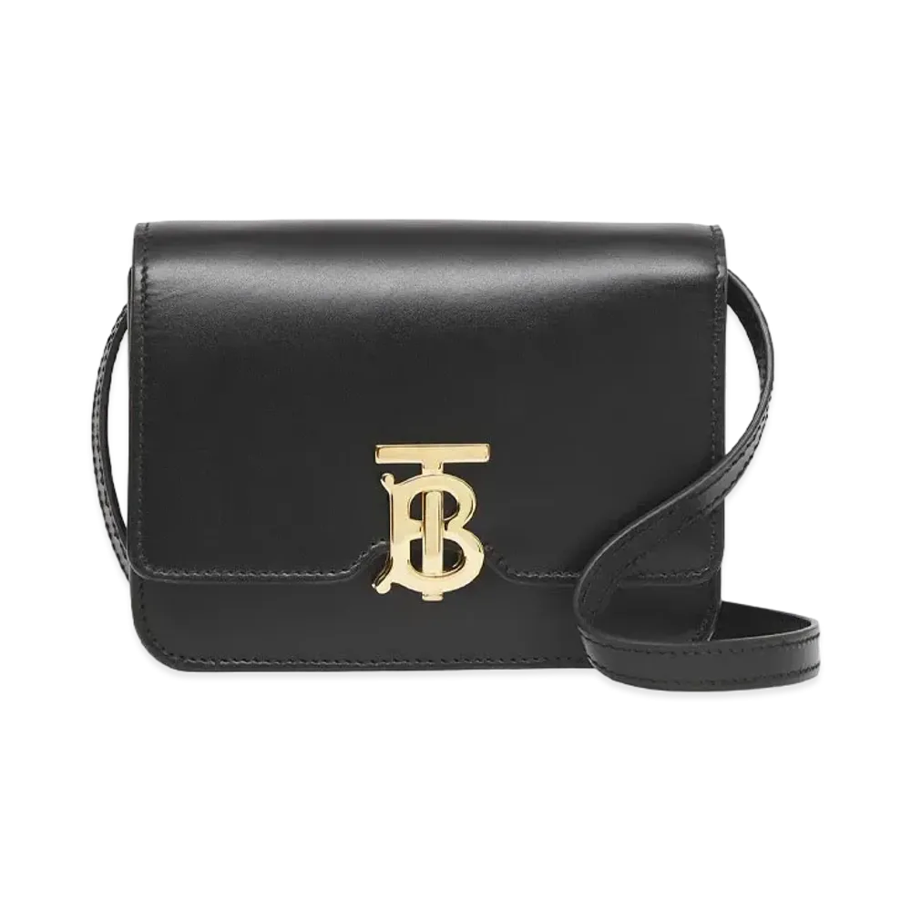 Burberry Small Leather TB Bag "Black"