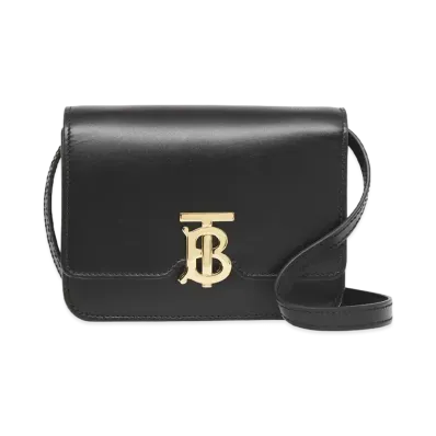 Burberry Small Leather TB Bag "Black"