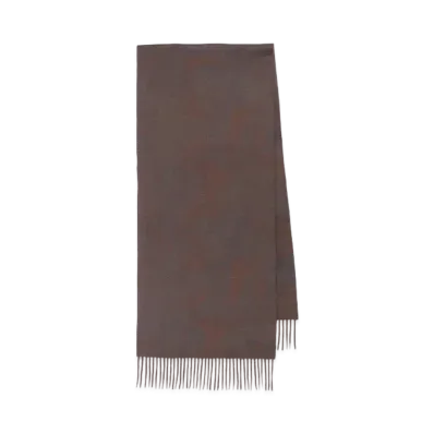 Paul Smith Photogram Leaves Cashmere Scarf "DarkBrown"
