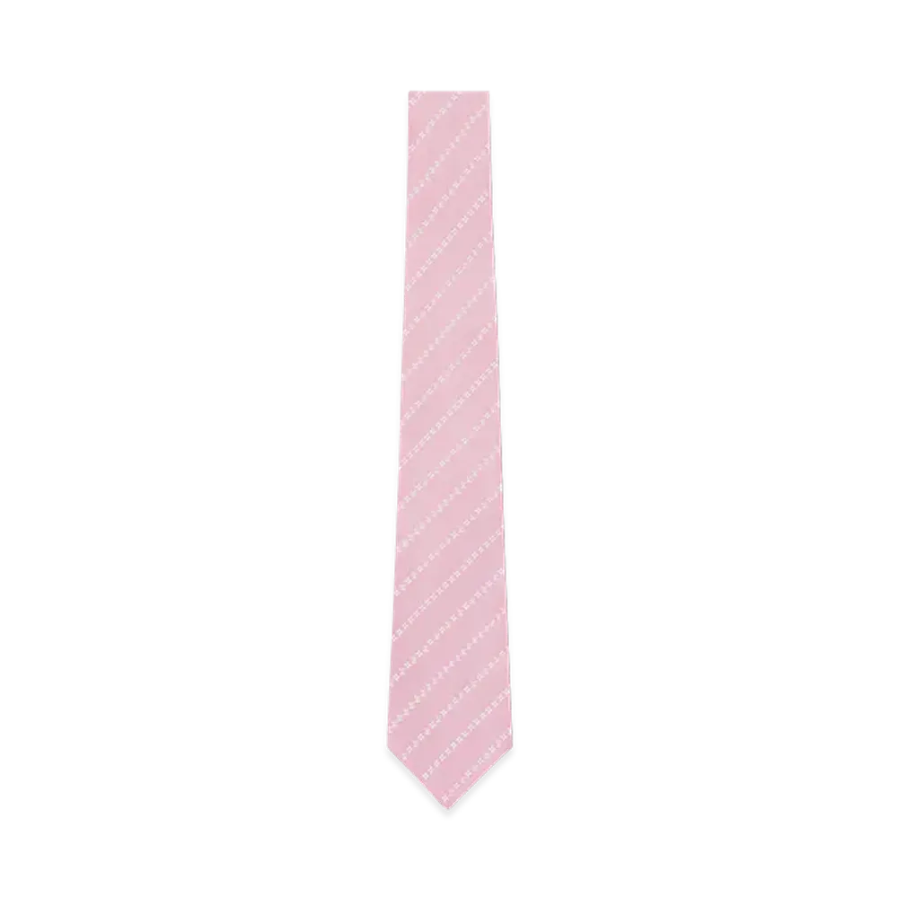 Louis Vuitton Tie Pinstripe Micro Flower "Pink"