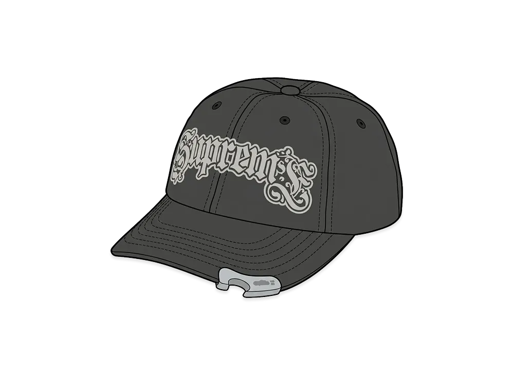 Supreme Bottle Opener 6-Panel "Black"