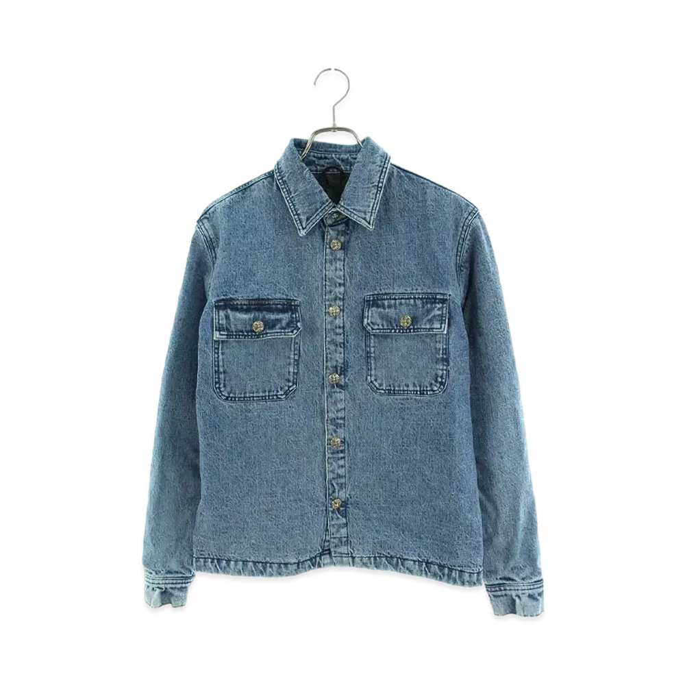 Chrome Hearts Work Dog Cross Ball Denim L/S Shirt "Indigo"