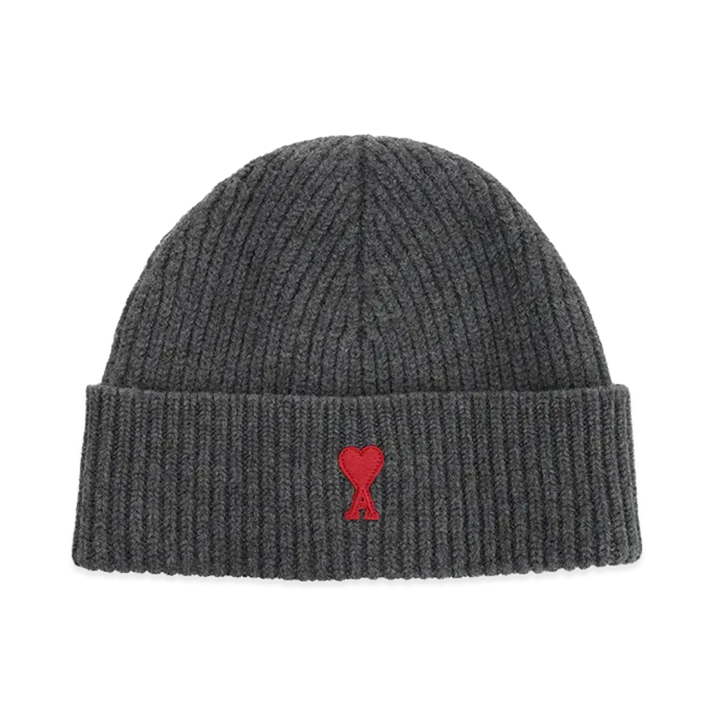 AMI PARIS Ami De Coeur Beanie Hat "Grey"