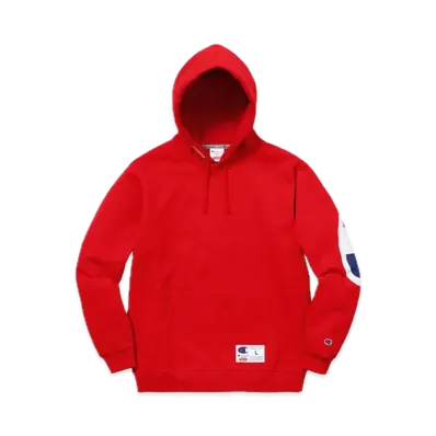 Supreme x Champion Hooded Sweatshirt "Red"