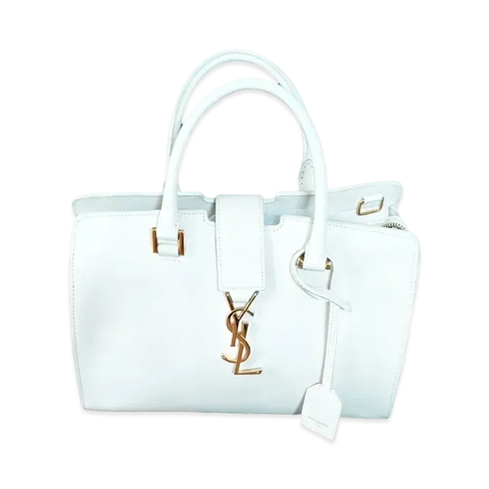 SAINT LAURENT Baby Cabas handbag "White"