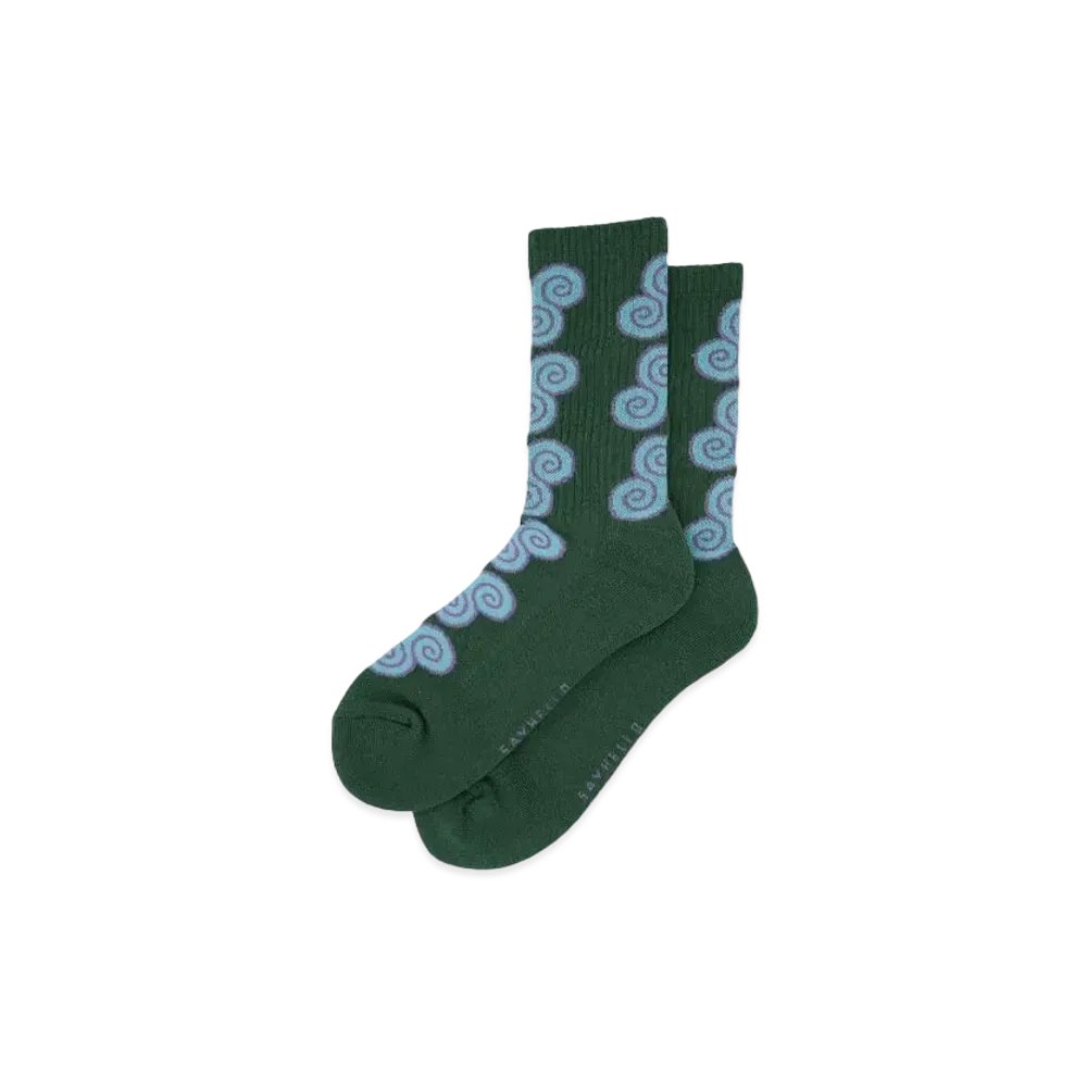 SAYHELLO Slap Sports Sox "DARK GREEN"