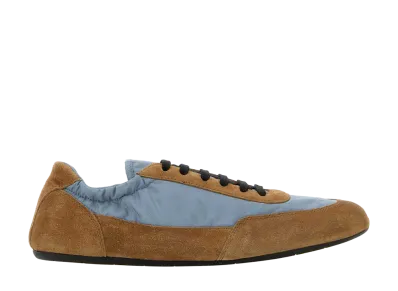 PRADA Women's Two-Tone Re-Nylon And Suede Collapse Sneakers "Multicolor"