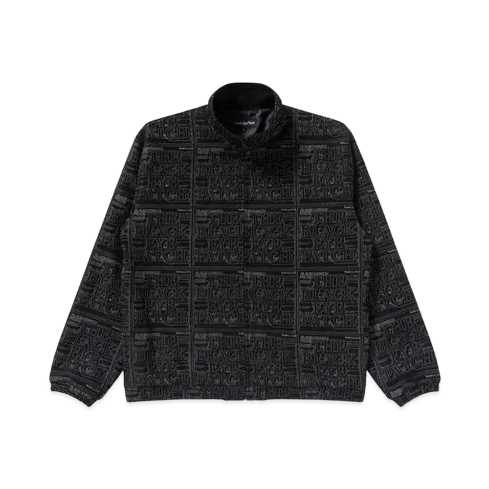 Black Eye Patch Priority Label Fake Suede Track Jacket "Black"