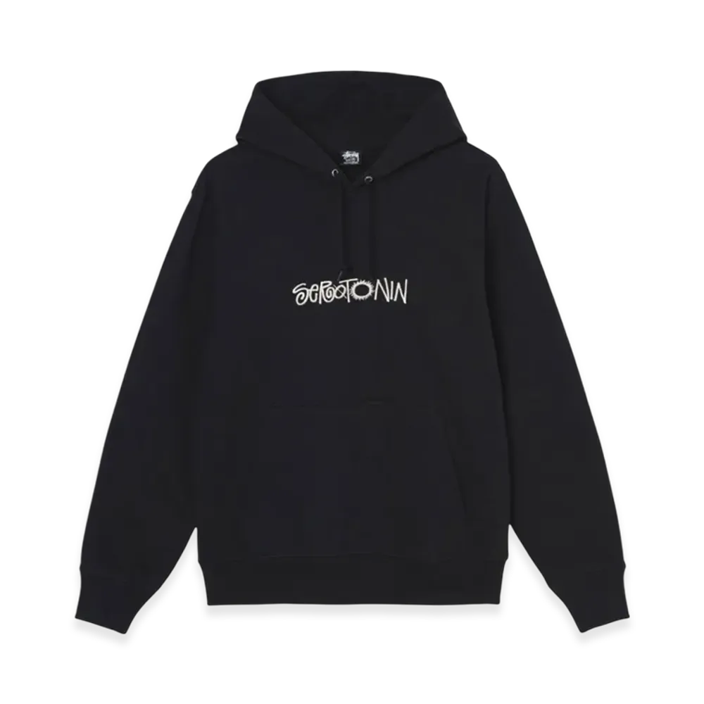 Stussy Serotonin Embroidered Hoodie "Black"