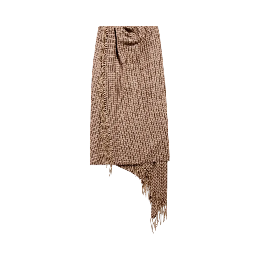 BALENCIAGA Women's Scarf Skirt "Brown"