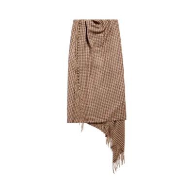BALENCIAGA Women's Scarf Skirt "Brown"