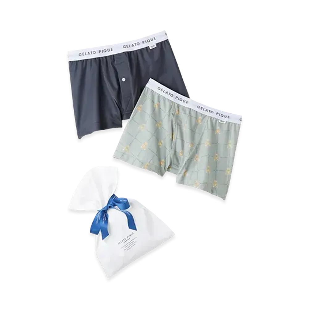 GELATO PIQUE Homme 2-Piece Boxer Shorts Set "Green"