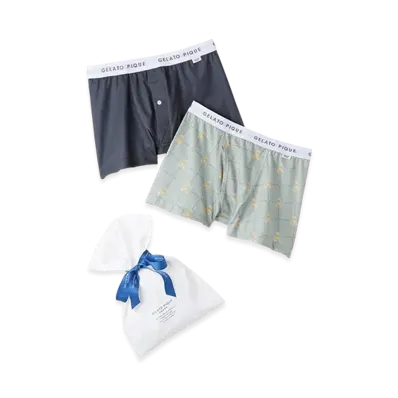 GELATO PIQUE Homme 2-Piece Boxer Shorts Set "Green"
