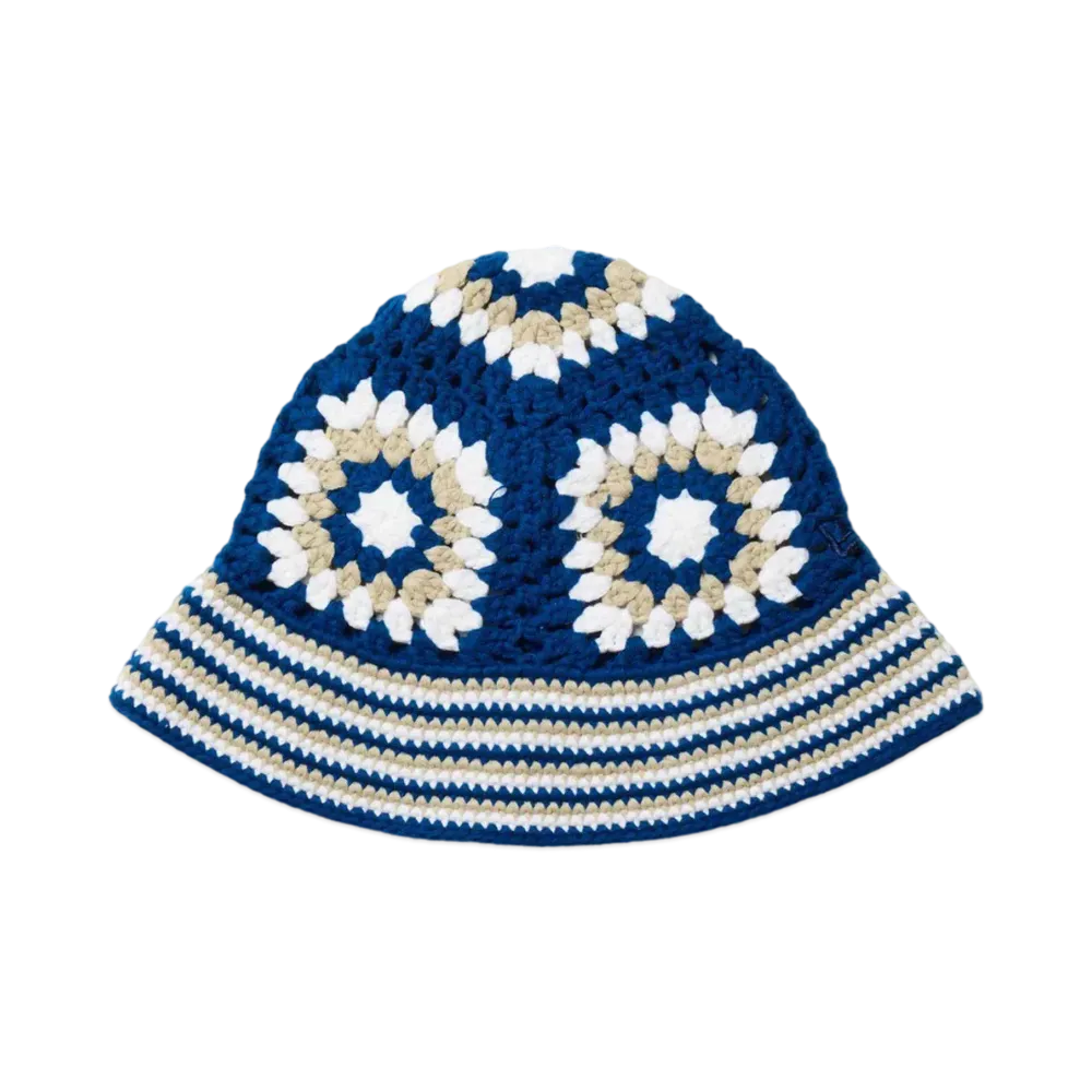 NEW ERA Croche Knit Bucket "Navy/Chrome"