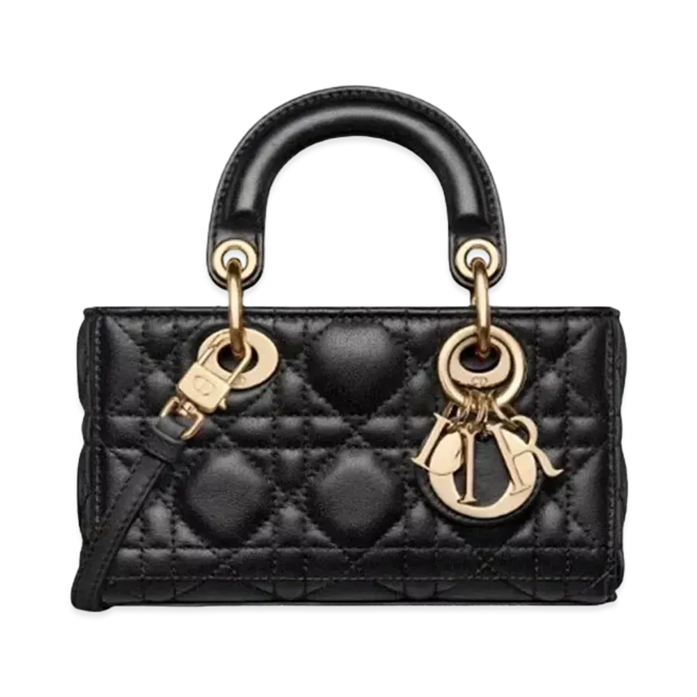 Dior Micro D-Joy Bag Cannage Lambskin "Black"