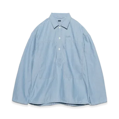 nanamica Chambray Pullover Shirt Jacket "Light Indigo"