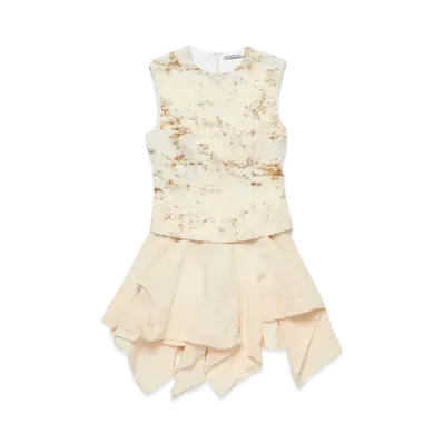 Acne Studios Printed Sleeveless Dress "Ecru Beige"