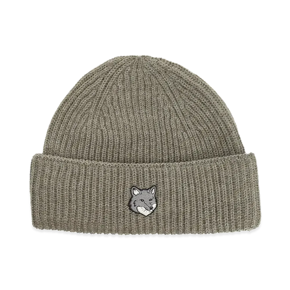 Maison Kitsune Fox Head Large Beanie "Laurel"