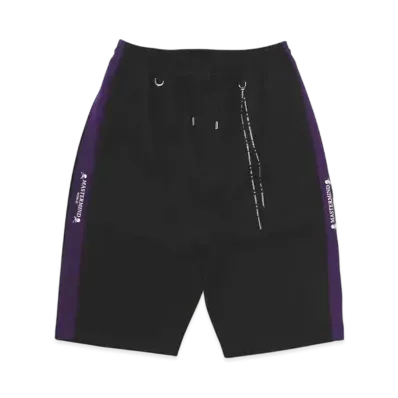 mastermind WORLD Loose Side Line Track Shorts "Black Purple"