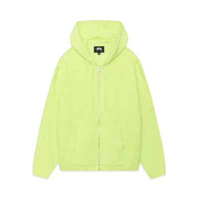 Stussy Hooded Zip Sweater "Faded Lime"