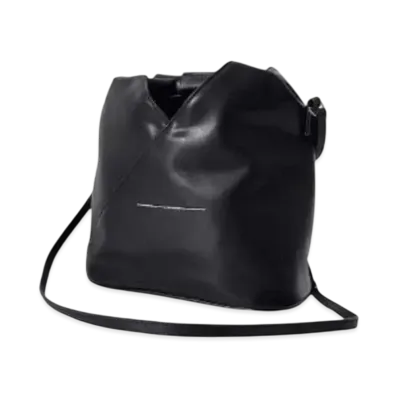 MM6 Maison Margiela Japanese Crossbody Bag In Leather and Polyester and Polyurethane "Black"