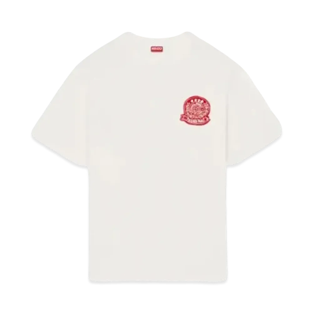 KENZO 'DRAWN VARSITY' Embroidery T-shirt "Off White"