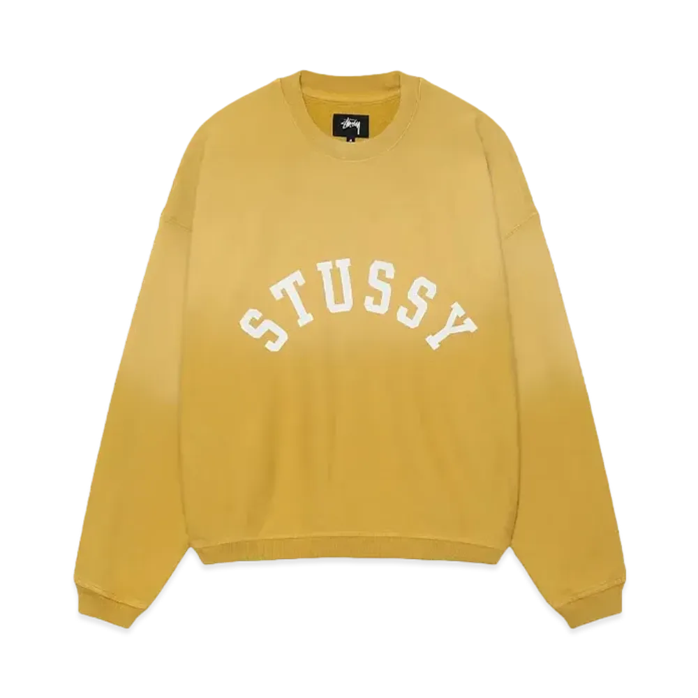 Stussy Sun Faded Oversized Crew "Yellow"