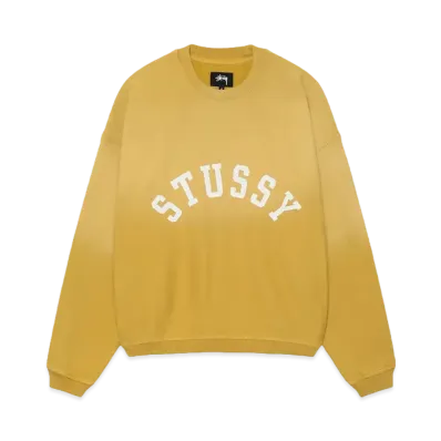 Stussy Sun Faded Oversized Crew "Yellow"