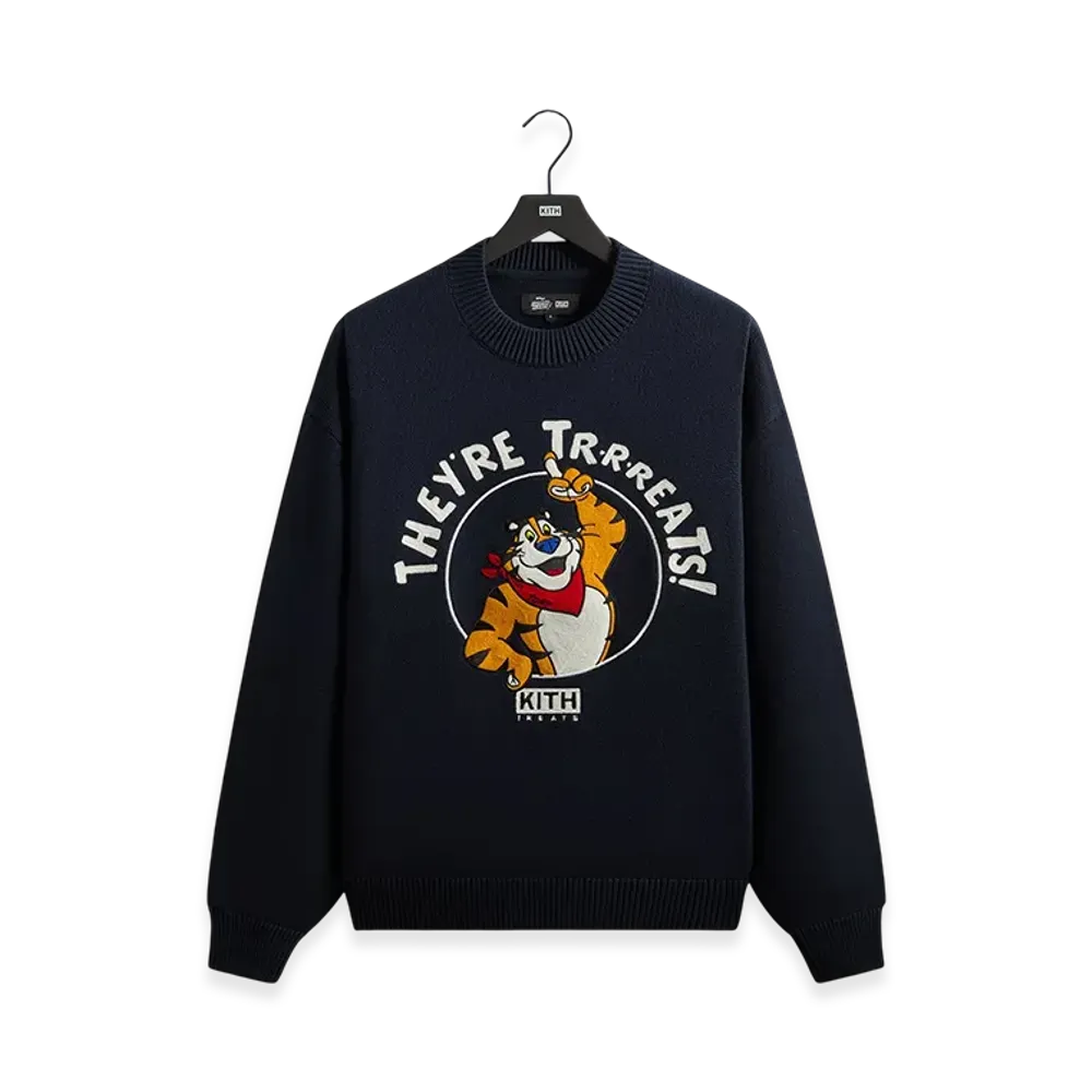 Kith Treats x Kellogg's Frosted Flakes Cereal & Tony the Tiger Lewis Sweater "Nocturnal"