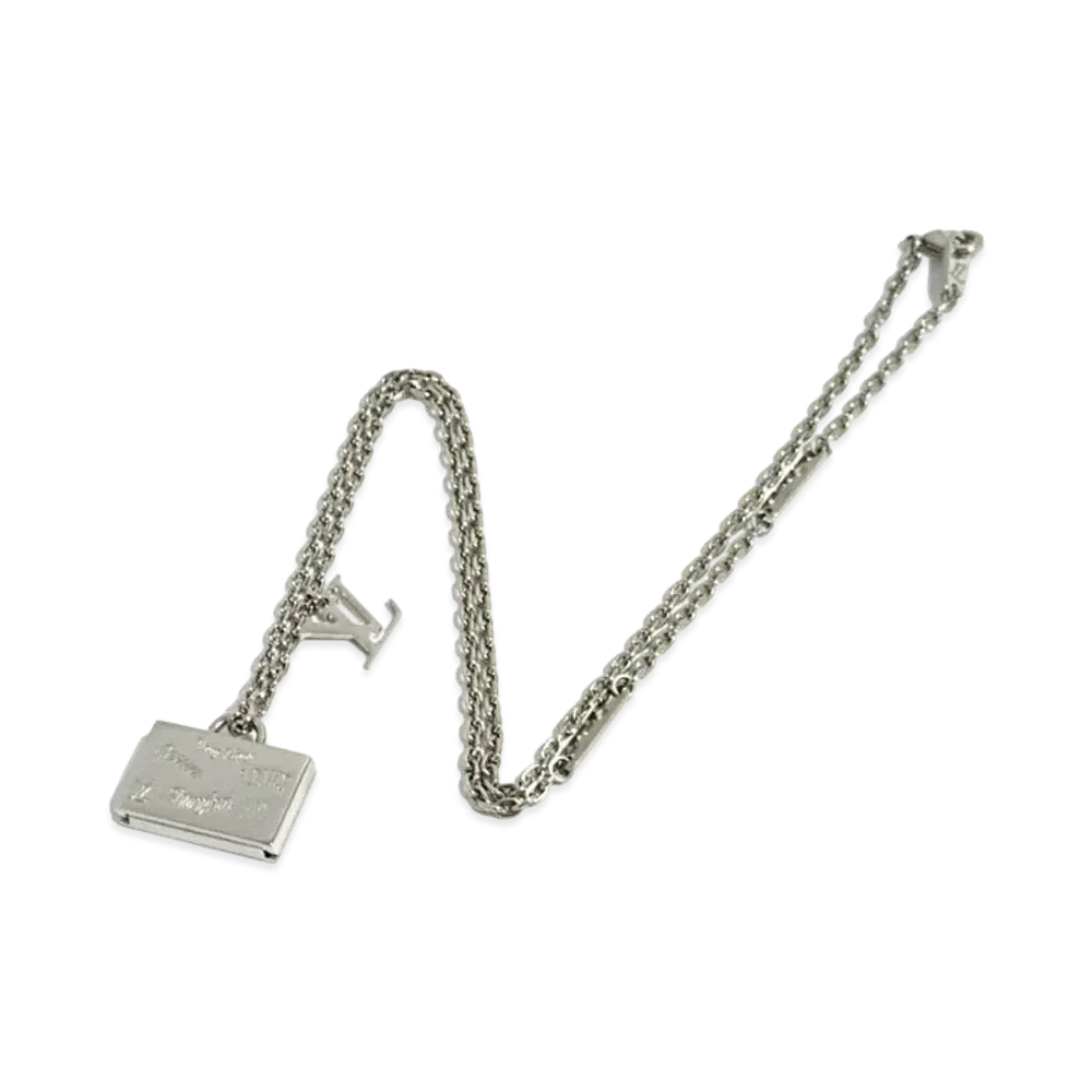 Louis Vuitton LV Aloha Case Necklace "Silver"