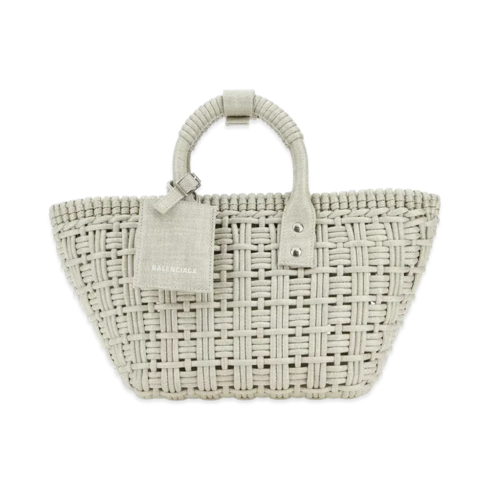 BALENCIAGA Women's Raffia Bistro Xs Handbag "Beige"