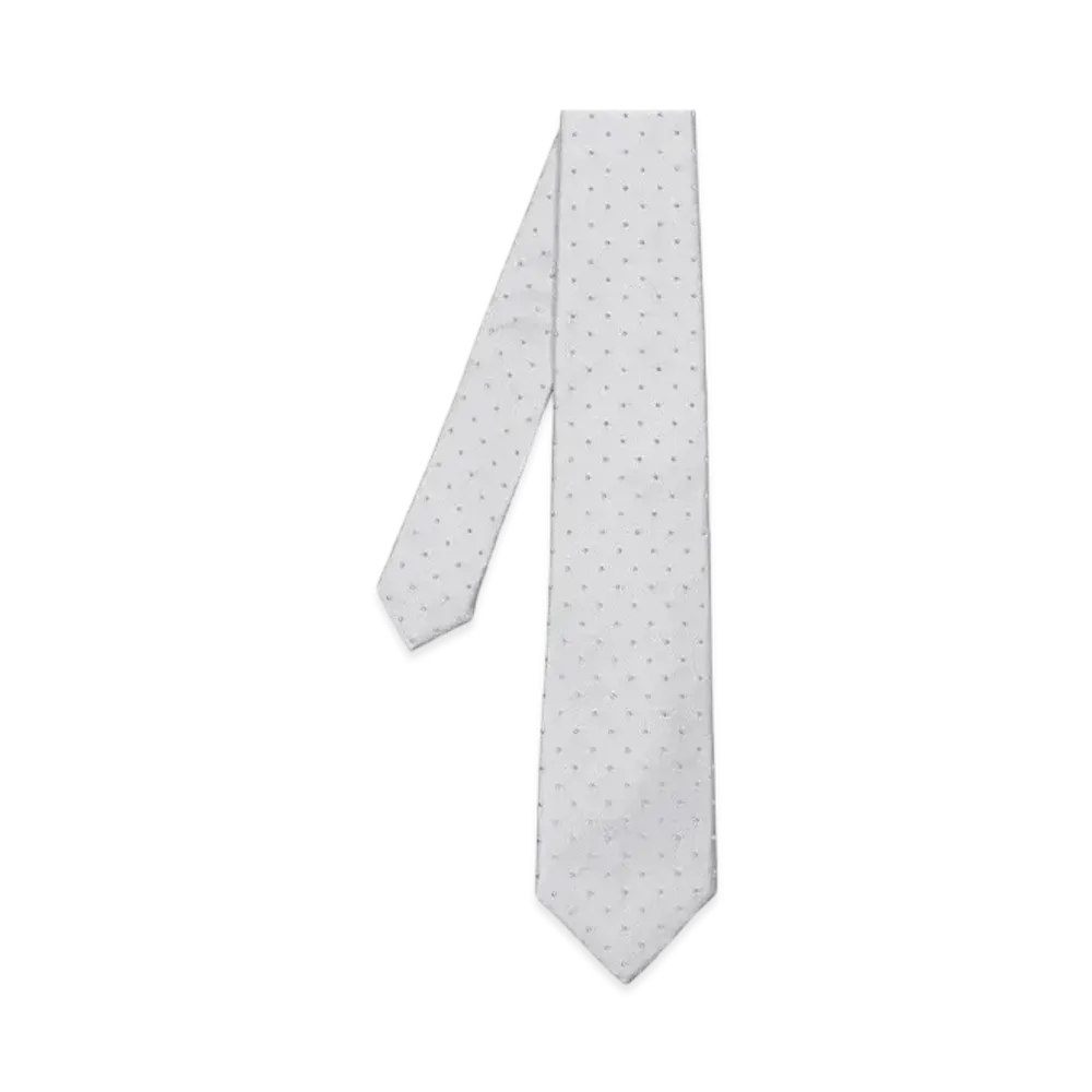Paul Smith Silver Jacquard Tie "AtherB"