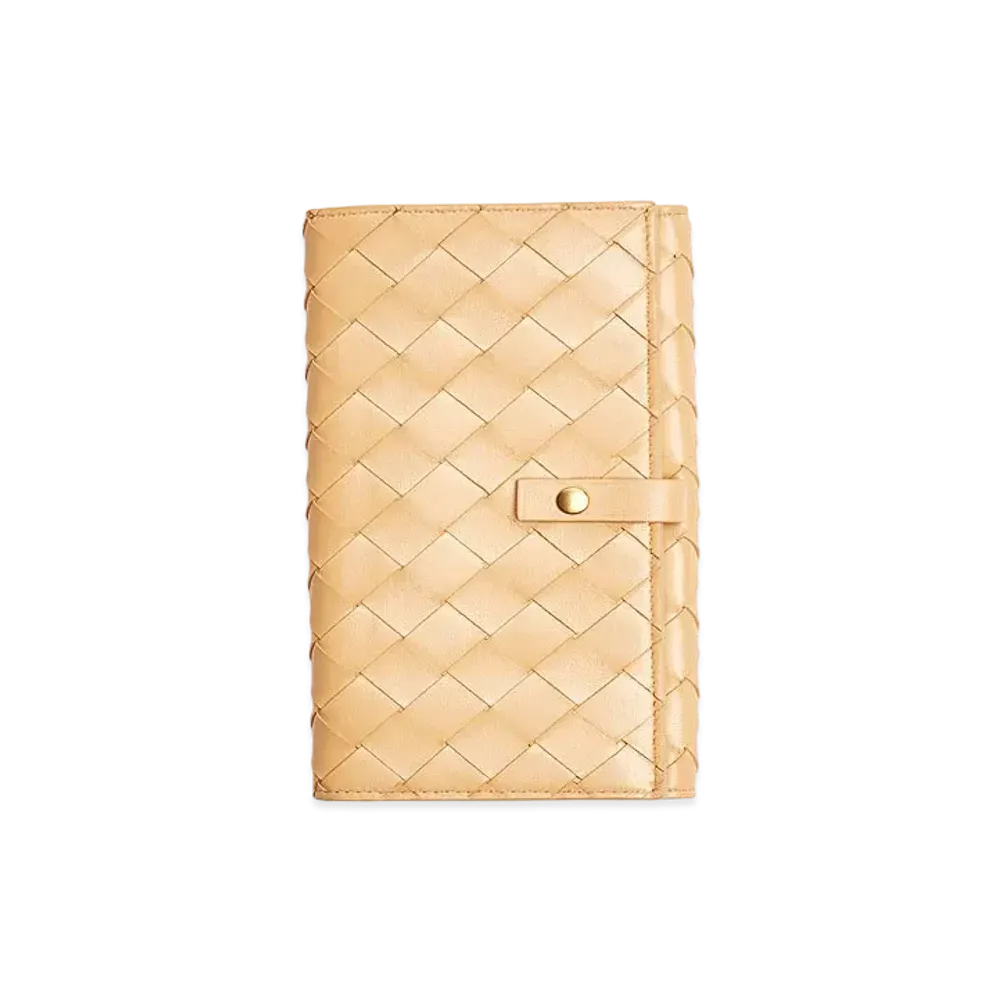 Bottega Veneta Bifold Flap Wallet "Almond"