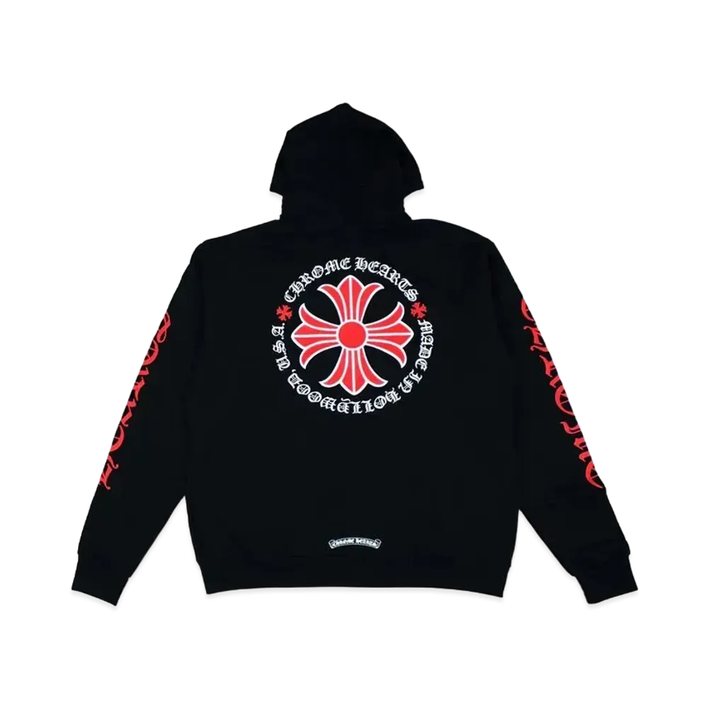 Chrome Hearts Made In Hollywood Plus Cross Zip Up Hoodie "Black"