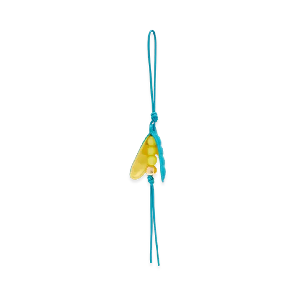 LOEWE Peapod Charm "Deep Turquoise/Baby Corn"