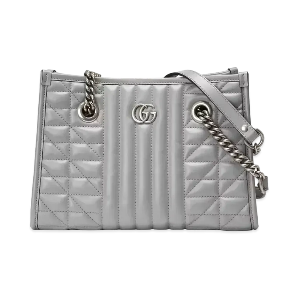 GUCCI GG Marmont Small Tote Bag "Dark Grey"