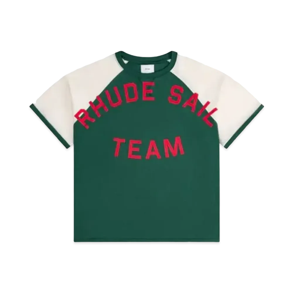 RHUDE Oil Corp Raglan Tee "Green"