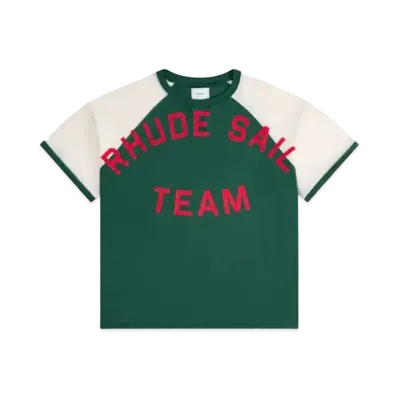 RHUDE Oil Corp Raglan Tee "Green"