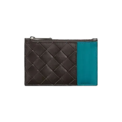Bottega Veneta Zipped Card Case "Fondant"