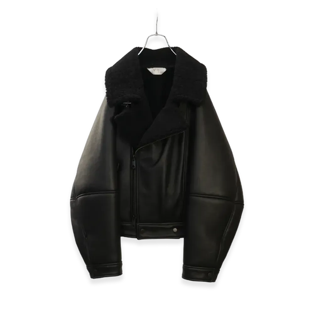 ANCELLM Mouton Double Jacket "Black / Black"