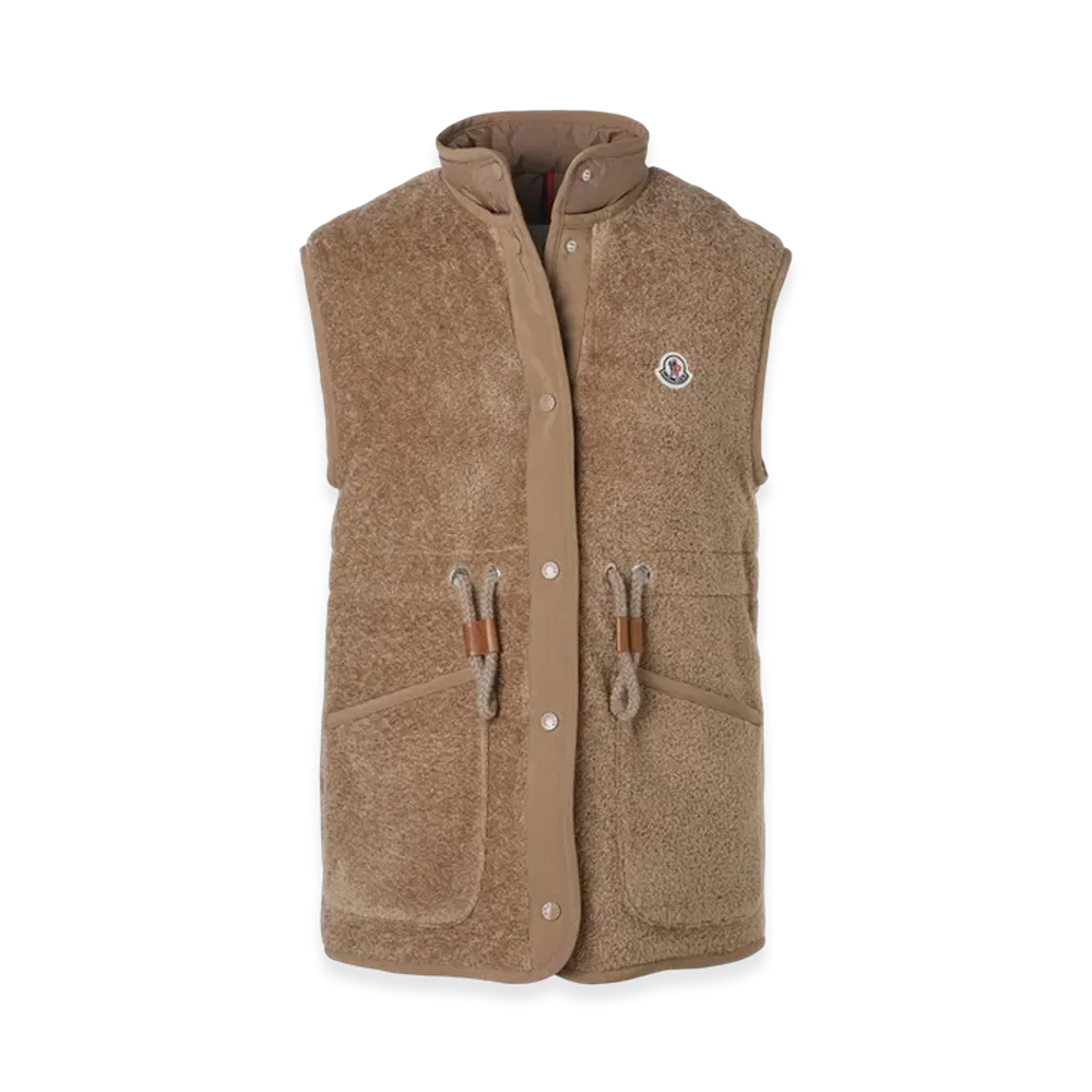 MONCLER Womens Bost Down Vest "Brown"