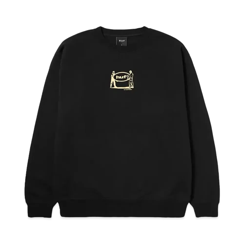 HUF Fall 24 Relocation Crewneck "Black"