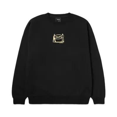 HUF Fall 24 Relocation Crewneck "Black"