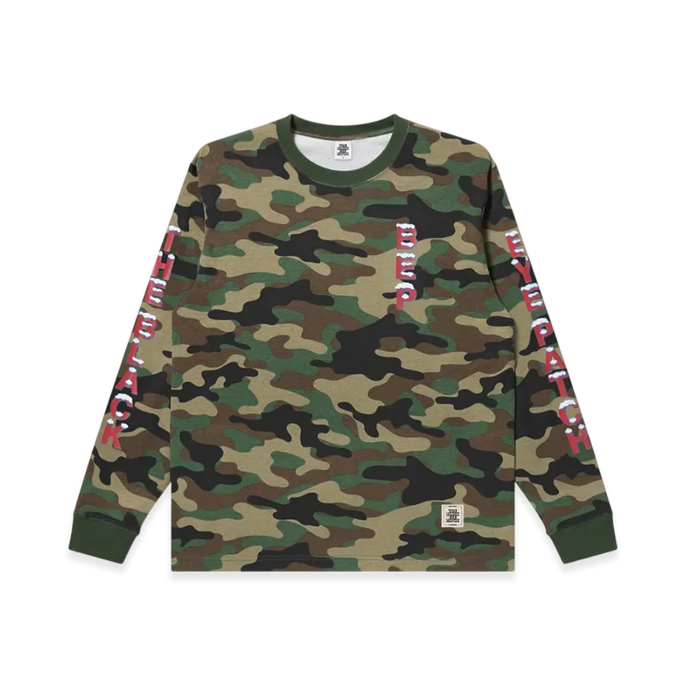 BlackEyePatch Ice Cold Letters L/S Tee "Woodland Camo"