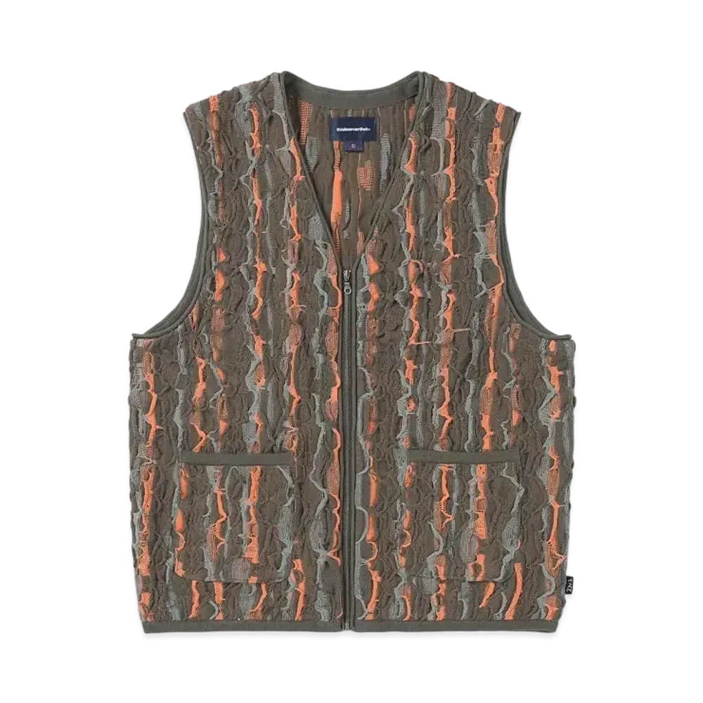 thisisneverthat 3D Cable Knit Vest "Brown"
