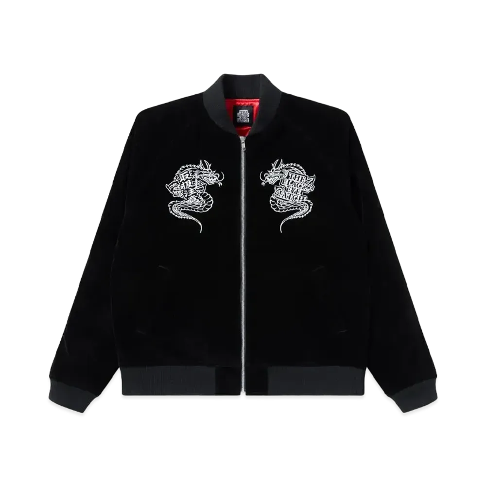 Blackeyepatch Dragon Velour Jacket "Black"