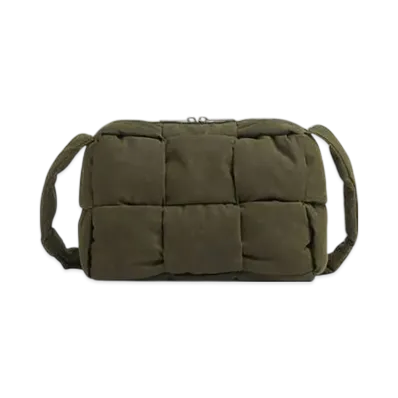 Bottega Veneta Medium Arco Padded Camera Bag "Olive"