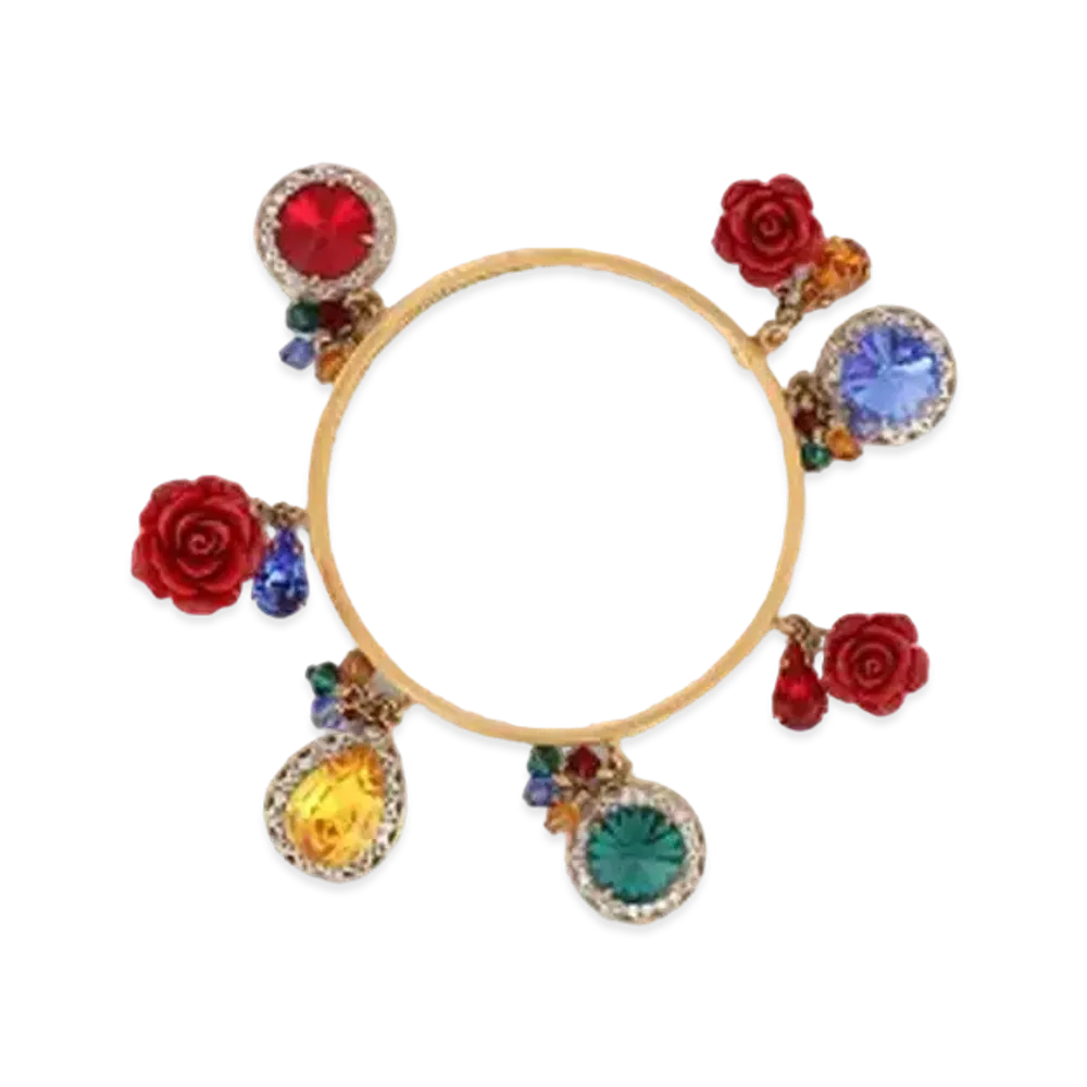 Dolce&Gabbana Rigid Multi-Loop Bracelet With Charms "Multicolor"